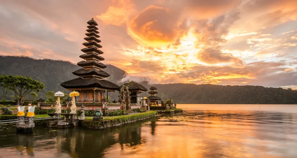 Bali Island, the main departure hub with ferry ports including Sanur, Serangan, Padang Bai, and Kusamba offering fast boat routes to Nusa Penida, Nusa Lembongan, the Gili Islands, and Lombok.